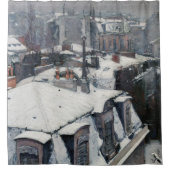 Gustave Caillebotte - Dakpannen in de sneeuw Douchegordijn (Voorkant)