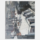 Gustave Caillebotte - Dakpannen in de sneeuw Fleece Deken (Voorkant)