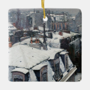 Gustave Caillebotte - Dakpannen in de sneeuw Keramisch Ornament