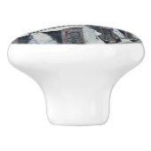 Gustave Caillebotte - Dakpannen in de sneeuw Keramische Knop (Zijkant)