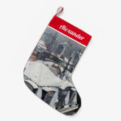 Gustave Caillebotte - Dakpannen in de sneeuw Kleine Kerstsok (Voorkant (Hangend))