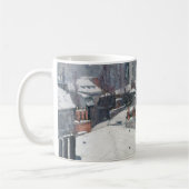 Gustave Caillebotte - Dakpannen in de sneeuw Koffiemok (Links)