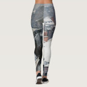 Gustave Caillebotte - Dakpannen in de sneeuw Leggings (Achterkant)