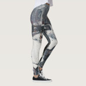 Gustave Caillebotte - Dakpannen in de sneeuw Leggings (Rechts)