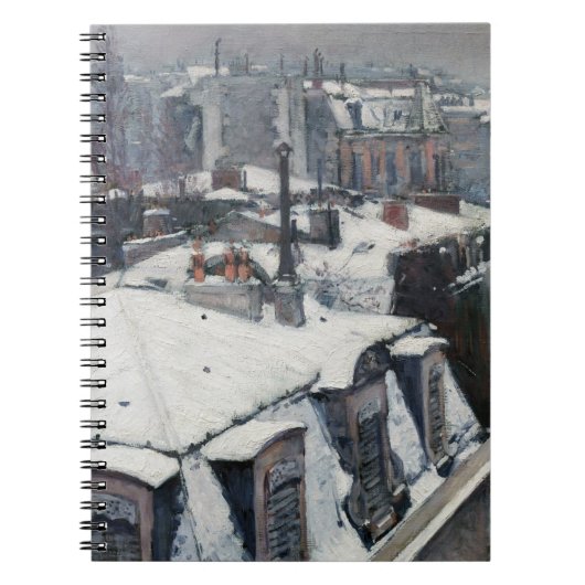 Gustave Caillebotte - Dakpannen in de sneeuw Notitieboek (Voorkant)