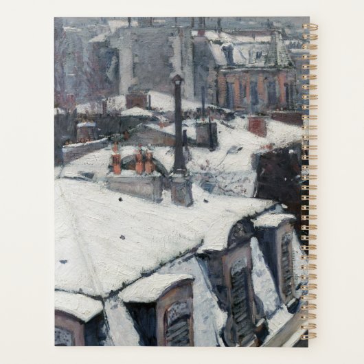 Gustave Caillebotte - Dakpannen in de sneeuw Planner (Achterkant)