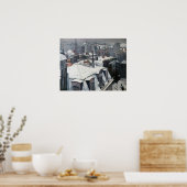 Gustave Caillebotte - Dakpannen in de sneeuw Poster (Keuken)