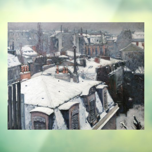 Gustave Caillebotte - Dakpannen in de sneeuw Raamsticker (Vel 3)