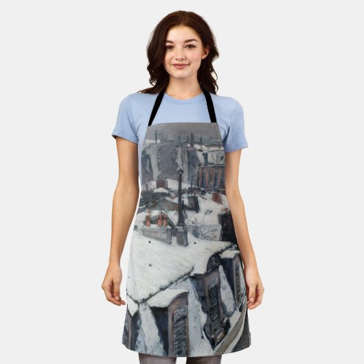 Gustave Caillebotte - Dakpannen in de sneeuw Schort (Gedragen)