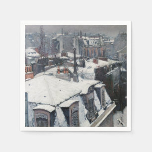 Gustave Caillebotte - Dakpannen in de sneeuw Servet