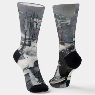 Gustave Caillebotte - Dakpannen in de sneeuw Sokken