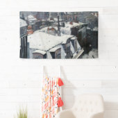 Gustave Caillebotte - Dakpannen in de sneeuw Spandoek (Insitu)