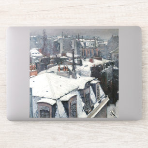 Gustave Caillebotte - Dakpannen in de sneeuw Sticker