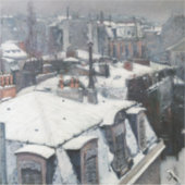 Gustave Caillebotte - Dakpannen in de sneeuw Sticker (Voorkant)