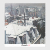 Gustave Caillebotte - Dakpannen in de sneeuw Sticker (Vel)
