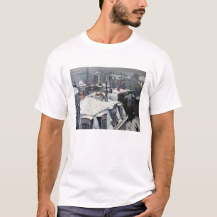 Gustave Caillebotte - Dakpannen in de sneeuw T-shirt