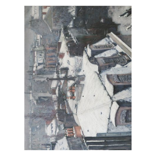 Gustave Caillebotte - Dakpannen in de sneeuw Tafelkleed (Voorkant)