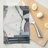 Gustave Caillebotte - Dakpannen in de sneeuw Theedoek (Quarter Fold)