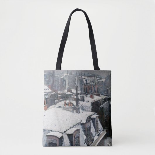 Gustave Caillebotte - Dakpannen in de sneeuw Tote Bag (Voorkant)