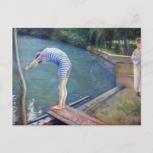 Gustave Caillebotte - De badende / De duiker Briefkaart (Voorkant)