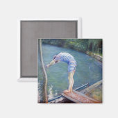 Gustave Caillebotte - De badende / De duiker Magneet (Voorkant / Achterkant)