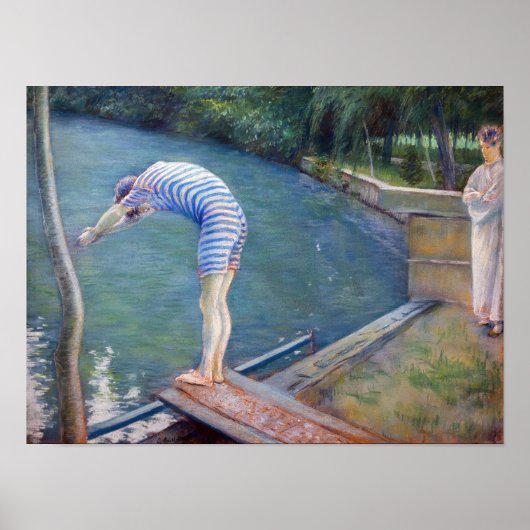 Gustave Caillebotte - De badende / De duiker Poster (Voorkant)