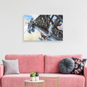 Gustave Caillebotte - De Europese Brug Canvas Afdruk (Insitu (Woonkamer))