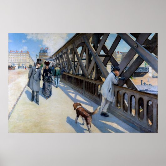 Gustave Caillebotte - De Europese Brug Poster (Voorkant)