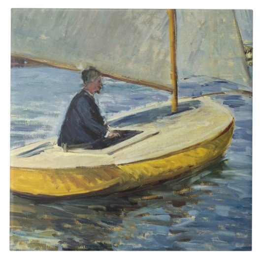 Gustave Caillebotte - De Gele Boat Tegeltje (Voorkant)