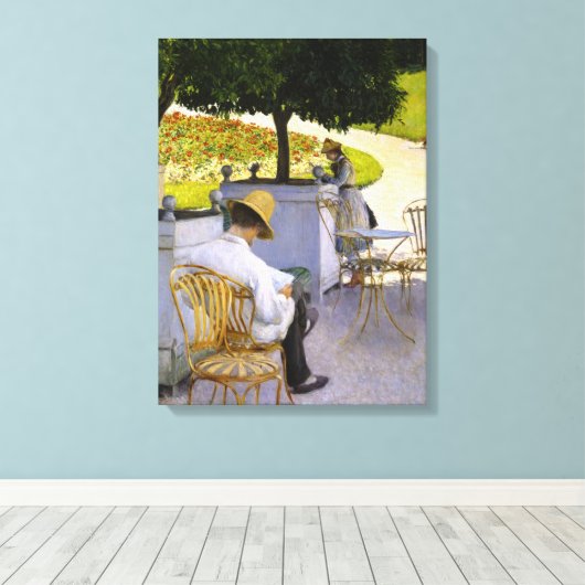Gustave Caillebotte - De Oranje bomen Canvas Afdruk (Insitu (Houten vloer))