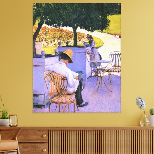 Gustave Caillebotte - De Oranje bomen Canvas Afdruk (Insitu (Woonkamer))