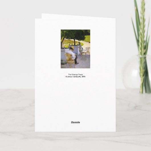 Gustave Caillebotte - De Oranje bomen Kaart (Achterkant)