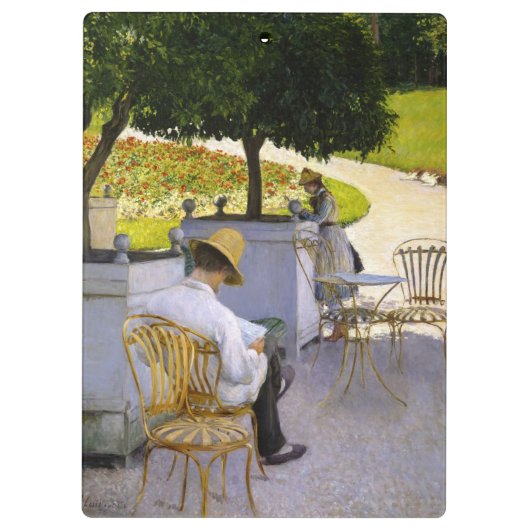 Gustave Caillebotte - De Oranje bomen Klembord (Achterkant)