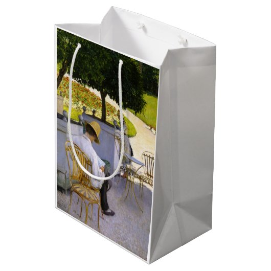 Gustave Caillebotte - De Oranje bomen Medium Cadeauzakje (Achterkant Gekanteld)