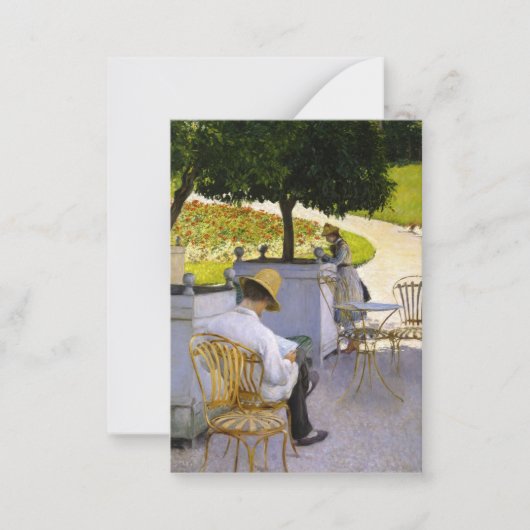 Gustave Caillebotte - De Oranje bomen Notitiekaartje (Voorkant)