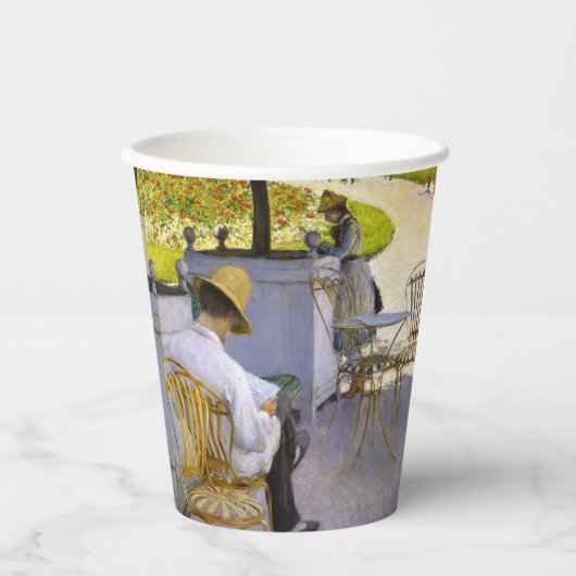 Gustave Caillebotte - De Oranje bomen Papieren Bekers (Voorkant)