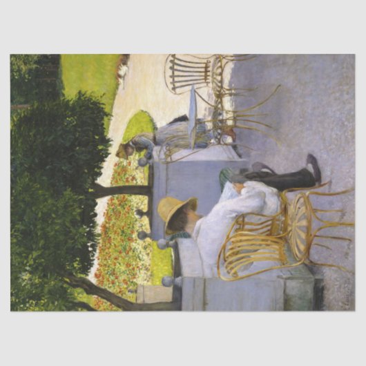 Gustave Caillebotte - De Oranje bomen Tissuepapier (Voorkant)