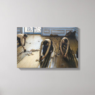 Gustave Caillebotte - De parket schrapers Canvas Afdruk