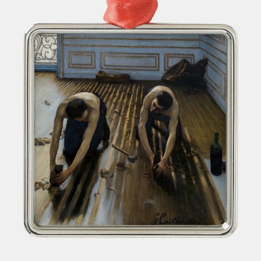 Gustave Caillebotte - De parketwerkers Metalen Ornament (Voorkant)