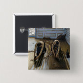 Gustave Caillebotte - De parketwerkers Vierkante Button 5,1 Cm (Voorkant /achterkant)