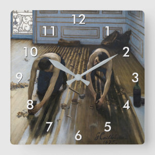 Gustave Caillebotte - De parketwerkers Vierkante Klok