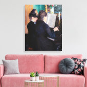 Gustave Caillebotte - De Pianoles Canvas Afdruk (Insitu (Woonkamer))