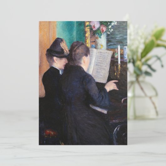 Gustave Caillebotte - De Pianoles Kaart (Staand voorkant)