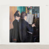 Gustave Caillebotte - De Pianoles Wandkleed (Voorkant)