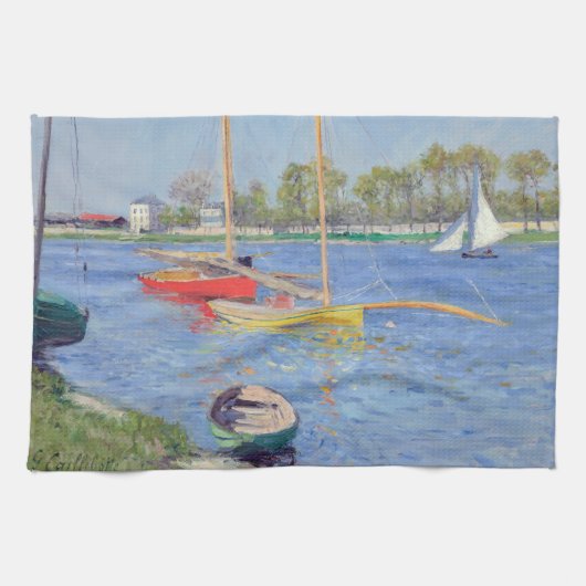 Gustave Caillebotte - De Seine bij Argenteuil Theedoek (Horizontaal)
