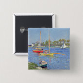 Gustave Caillebotte - De Seine bij Argenteuil Vierkante Button 5,1 Cm (Voorkant /achterkant)