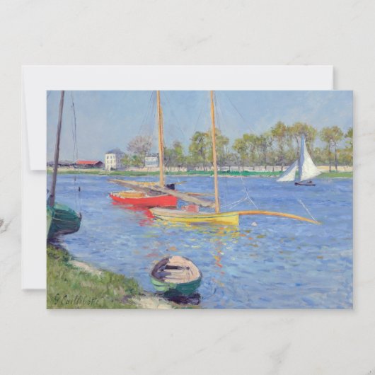 Gustave Caillebotte - De Seine in Argenteuil Kaart (Voorkant)