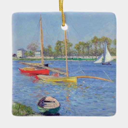 Gustave Caillebotte - De Seine in Argenteuil Keramisch Ornament (Voorkant)