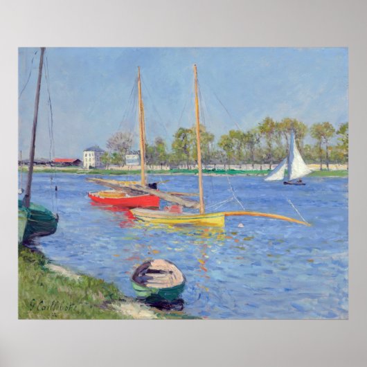 Gustave Caillebotte - De Seine in Argenteuil Poster (Voorkant)