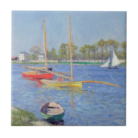 Gustave Caillebotte - De Seine in Argenteuil Tegeltje (Voorkant)